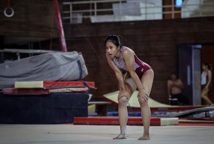 Sesi latihan Rifda sebelum Olimpiade dimulai. Source: REUTERS/Ajeng Dinar Ulfiana